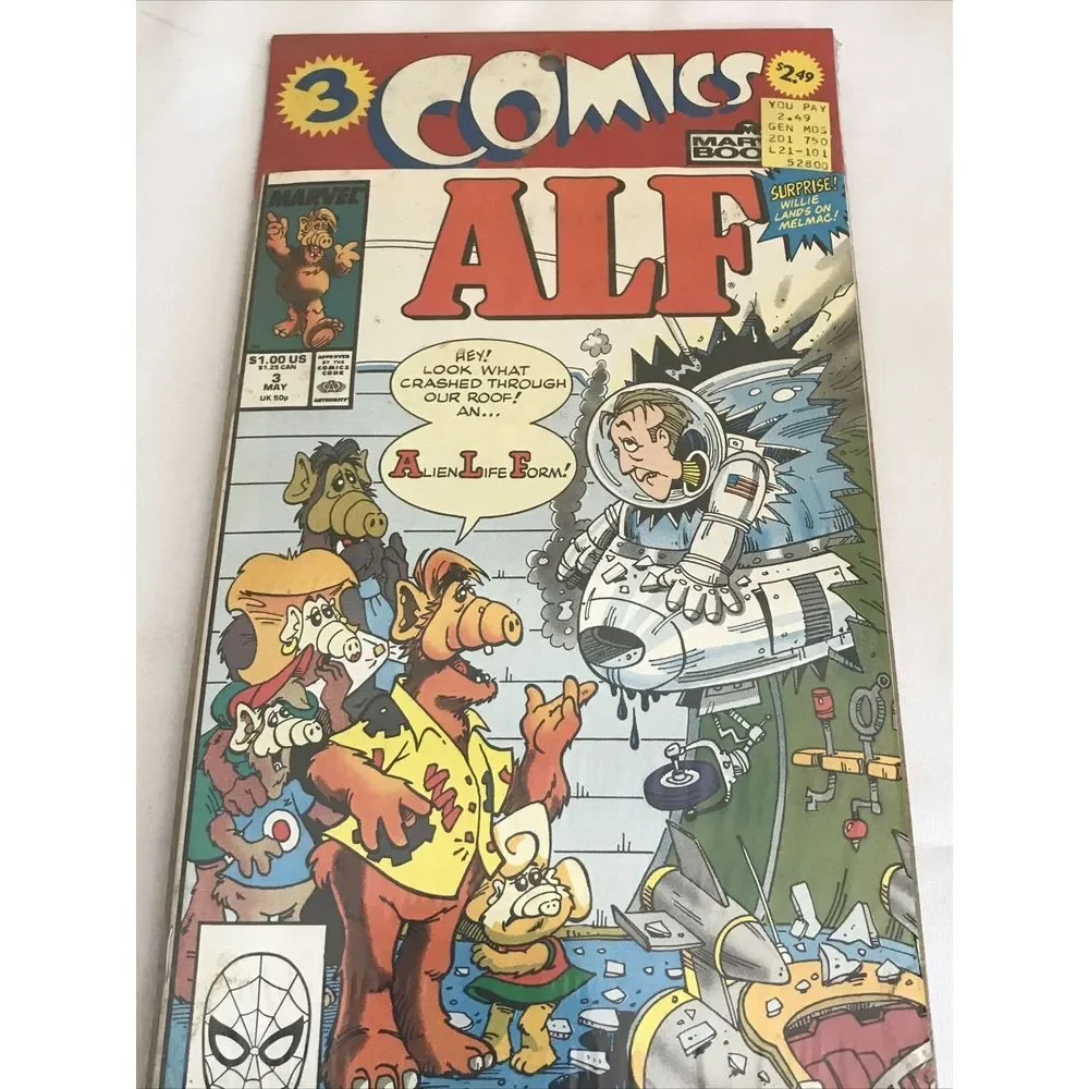 1-3  SEALED 3 PACK ALF  COMIC BOOKS‎ 1988 1 2 3 MARVEL, 1st issue, #1, TV show